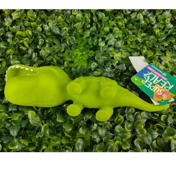 Tyrannosaurus Rex Dinosaur Squishy Toy Figure Squeezable T-Rex Dino Sand Green - Picture 12 of 15